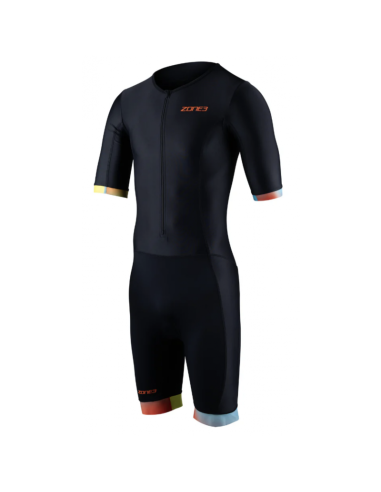Triathlon Trisuit Men's Zone3 Activate+ Short Sleeve Black 2025