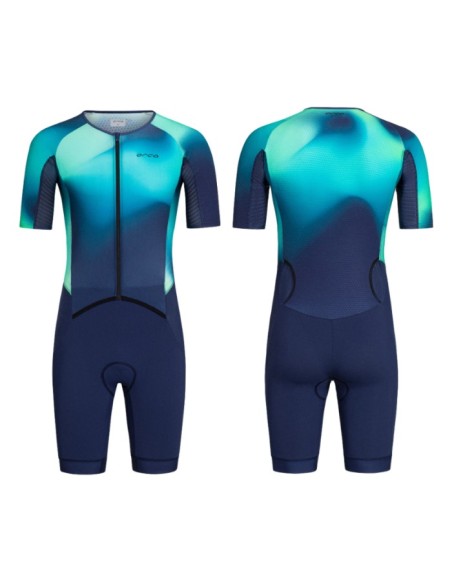 Triathlon Bekleidung Orca Athlex Aeroracesuit v2 Green/Print