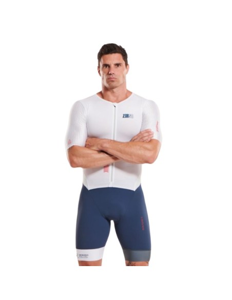 Triathlonbekleidung Herren Zerod Racer TTSUIT Smoke White 26TMRTTS