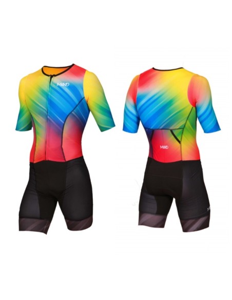 Triathlonbekleidung Herren Mako Pro Set In Fade-Out Rainbow