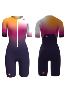 Triathlonbekleidung Damen Castelli Core Tri MC White/Navy/Pink