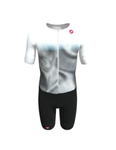 Triathlonbekleidung Herren Castelli Core Tri MC Weiss Schwarz 2