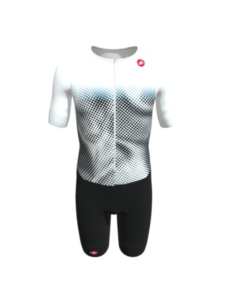 Triathlonbekleidung Herren Castelli Core Tri MC Weiss Schwarz