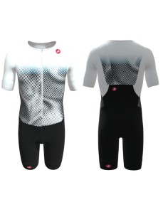 Triathlonbekleidung Herren Castelli Core Tri MC Weiss Schwarz