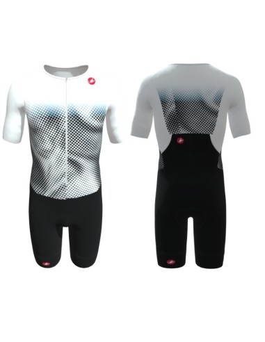 Triathlonbekleidung Herren Castelli Core Tri MC Weiss Schwarz