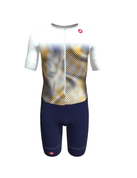 Triathlonbekleidung Herren Castelli Core Tri MC Weiss/Navy