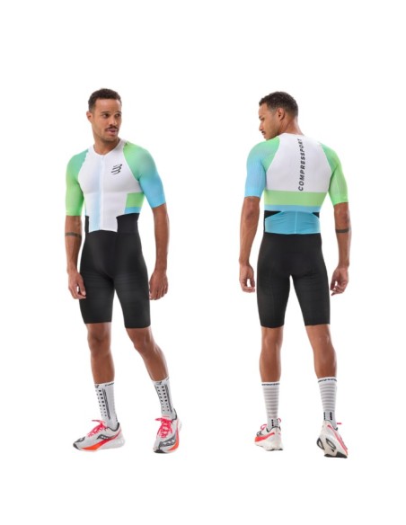 Trifonction Triathlon Homme Compressport Stream SS Trisuit ATRM611100L